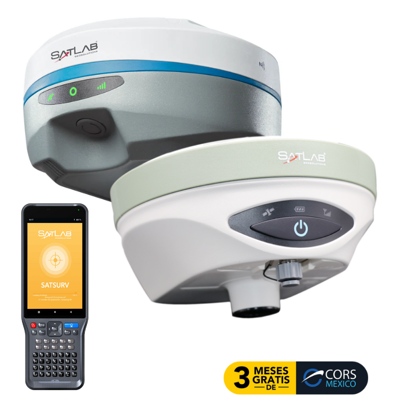GNSS SatLab Móvil SL7 + Base SL900 + controladora SHC55 para levantamientos topográficos en tiempo real