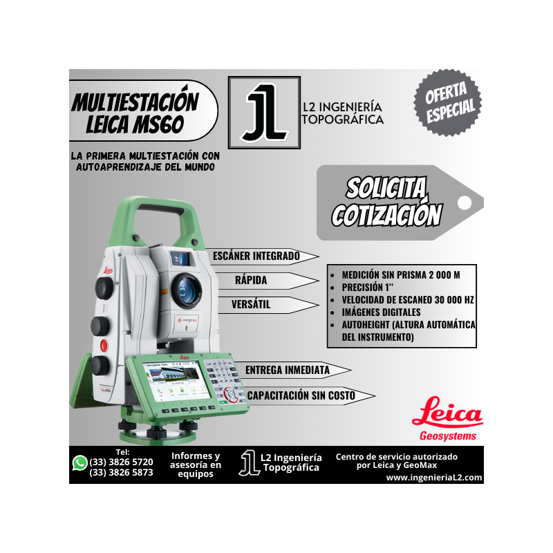 Multiestacion MS60 Leica - L2 Ingeniería