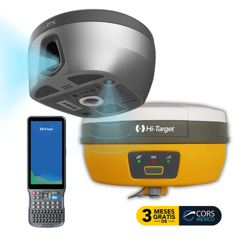 Móvil vRTK con cámara dual para funciones de replanteo en vivo y medición de imágenes