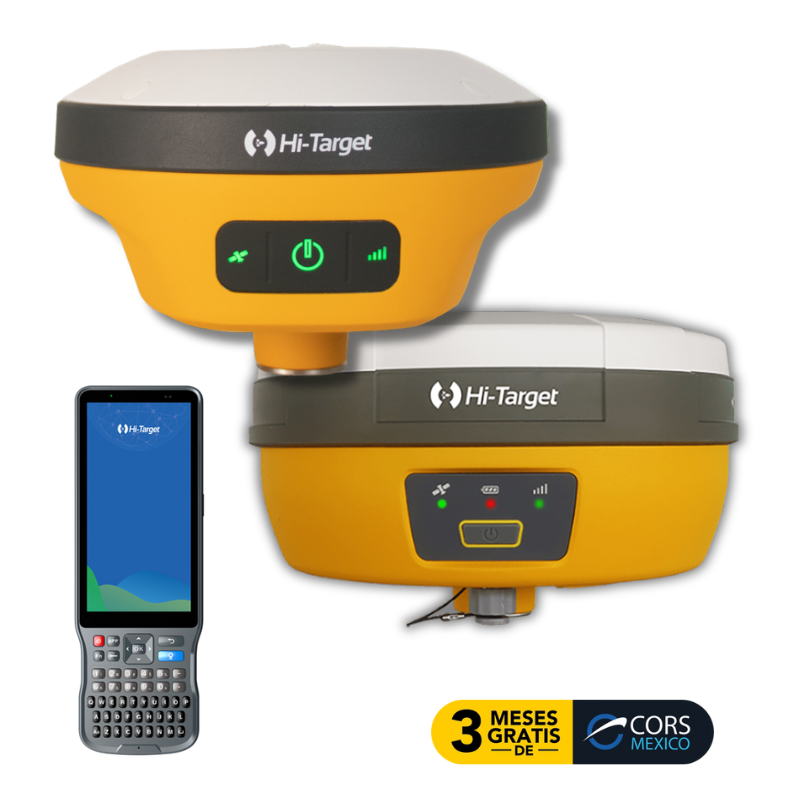 GNSS Hi-Target Móvil V200 + Base V30 Plus + controladora iHand55 para levantamientos topográficos en tiempo real