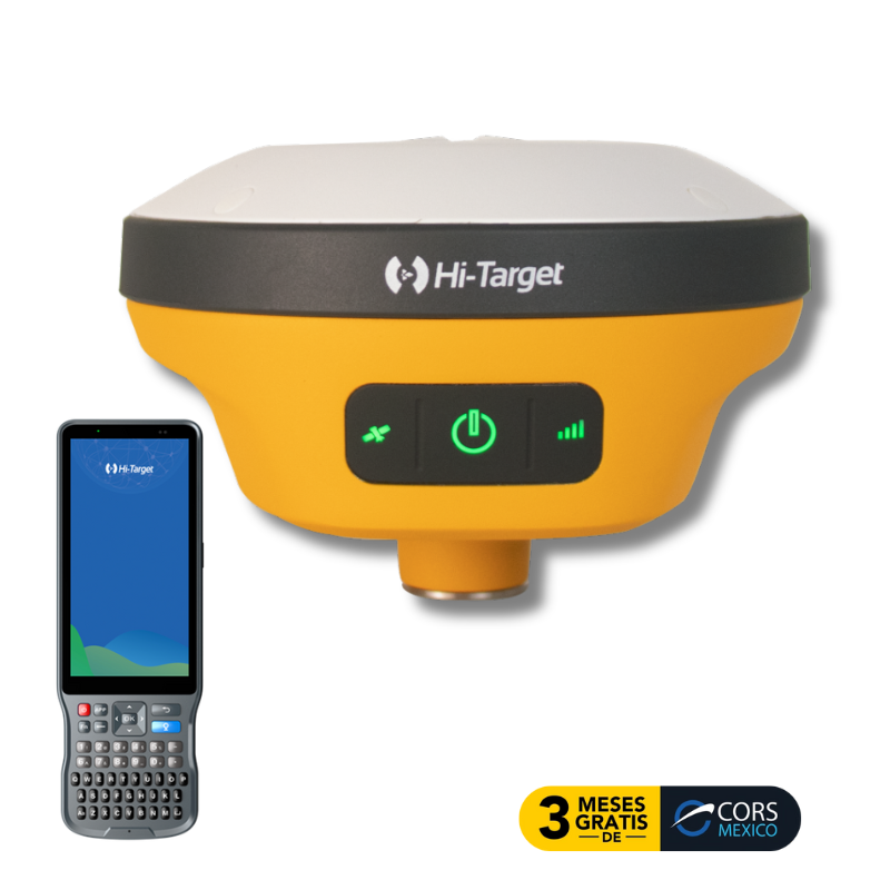 Equipo móvil GNSS Hi-Target V200 con controladora iHand55, compacto, preciso y de alto rendimiento